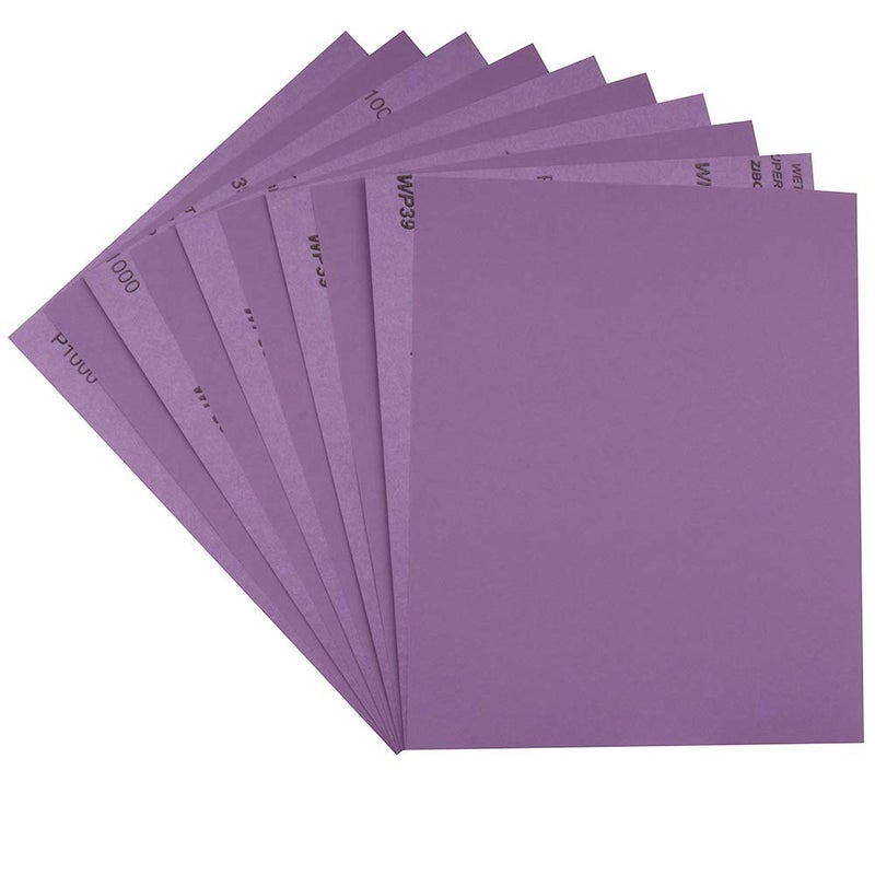 MAXMAN Sandpaper 1000 Grit,Wet Dry Sanding Sheets,High Performance White Fused Alumina Abrasive Sand Paper for Wood Furniture Finishing,Metal Grinding,Automotive Polishing,9 x 11 Inch,10-Pack - Image 1